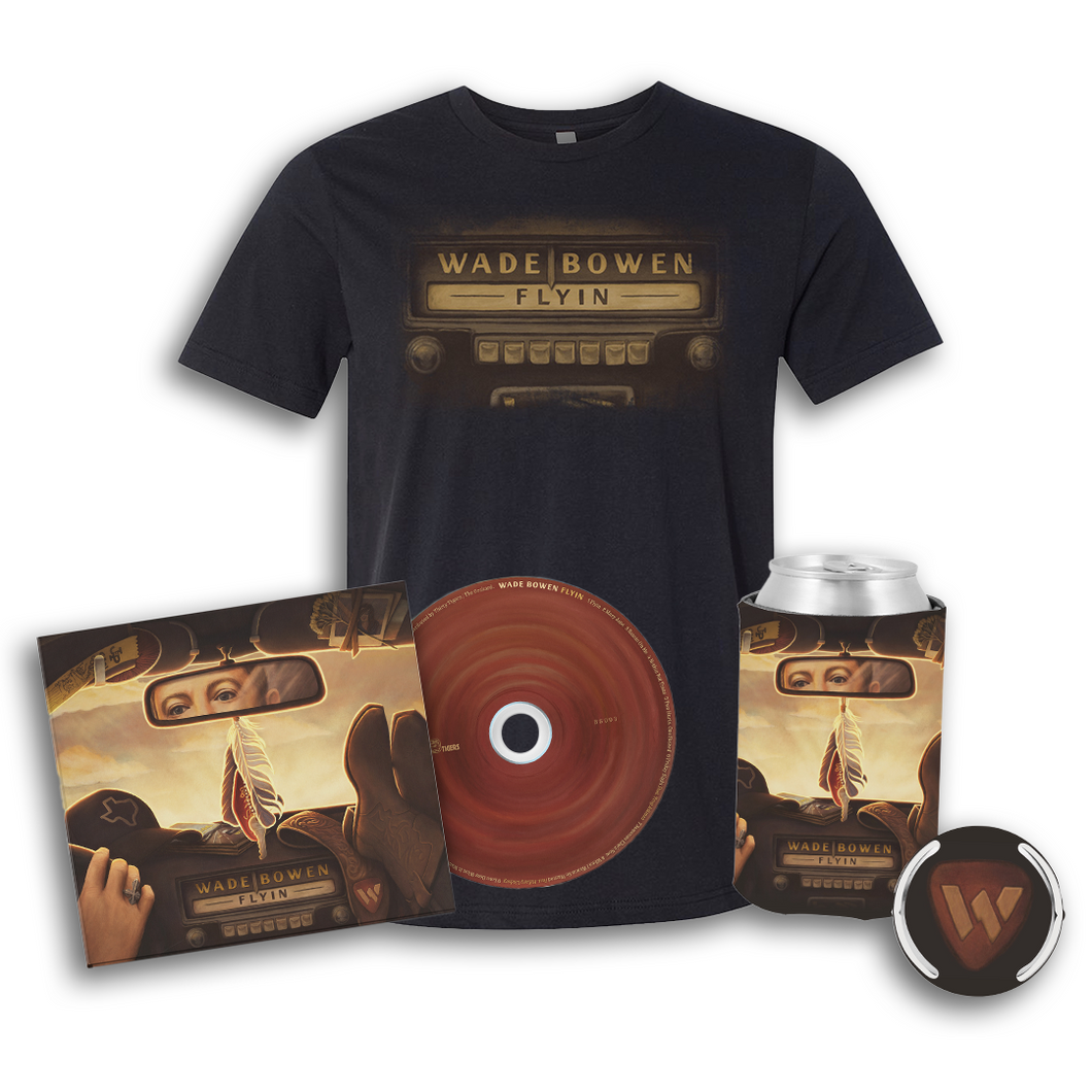 Pre-Order* - Package 2- Flyin Autographed CD, Flyin Album Shirt, and Koozie