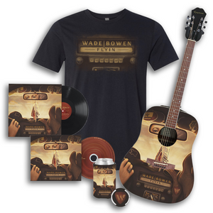Pre-Order* - Package 5 - Flyin Autographed CD, Autographed Vinyl, Autographed Album Guitar, Flyin Album Shirt, and Album Koozie