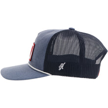 Load image into Gallery viewer, HOOEY X Wade Bowen Retro Patch Blue Mesh Hat
