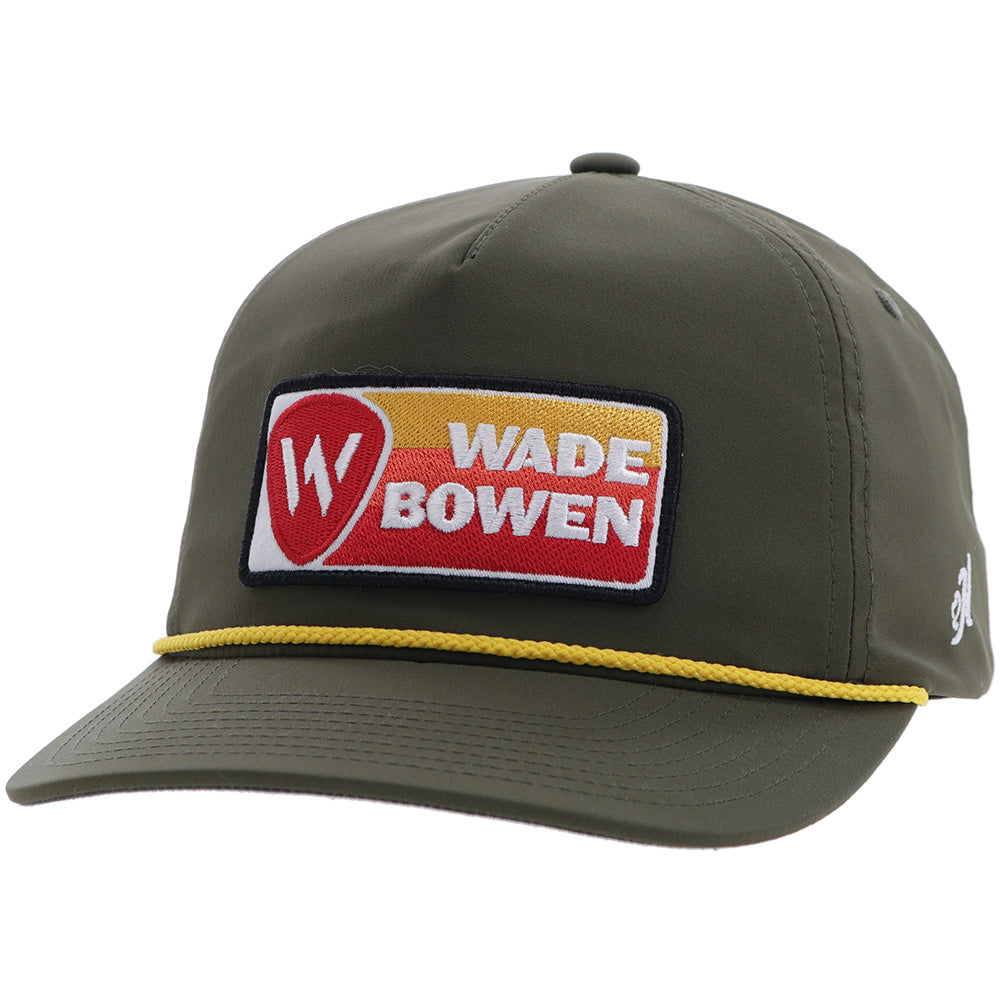 HOOEY X Wade Bowen Retro Patch Olive Hat.