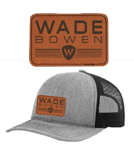 Wade Bowen Grey Leather Patch Hat