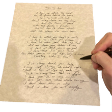Load image into Gallery viewer, Handwritten Lyrics
